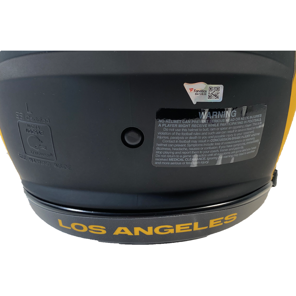 Cooper Kupp Autographed Los Angeles Rams Black and Yellow Eclipse Speed Authentic Helmet Fanatics