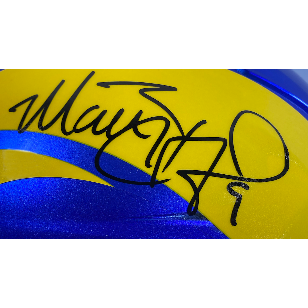 Matthew Stafford / Cooper Kupp Autographed Rams Speed Flex Helmet FANATICS