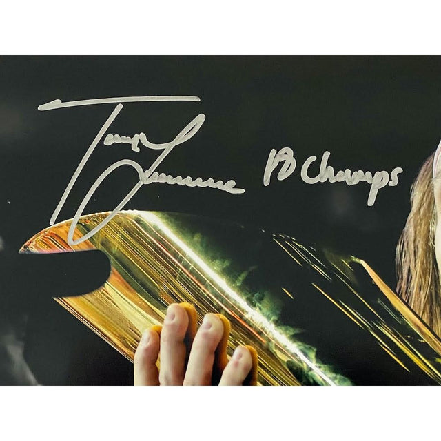 TREVOR LAWRENCE Autographed/Inscribed "18 Champs" Clemson Tigers 11" x 14" Spotlight Photograph FANATICS