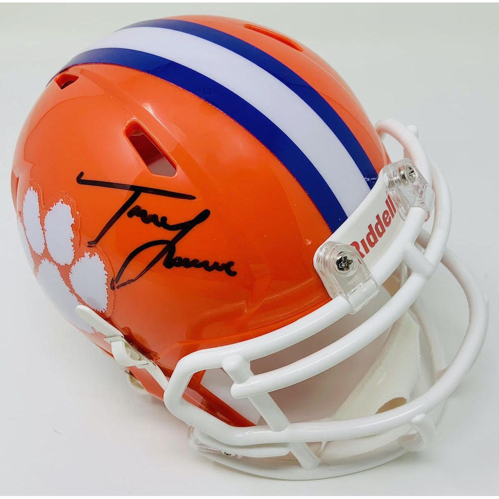 TREVOR LAWRENCE Autographed Clemson Tigers Riddell Speed Mini Helmet FANATICS