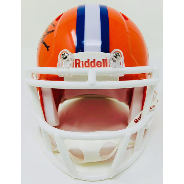 TREVOR LAWRENCE Autographed Clemson Tigers Riddell Speed Mini Helmet FANATICS