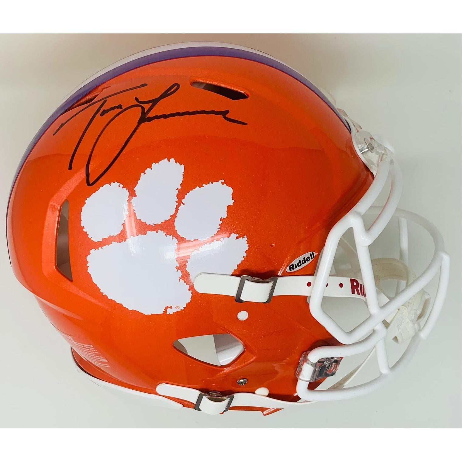 TREVOR LAWRENCE Autographed Clemson Tigers Authentic Speed Helmet FANATICS