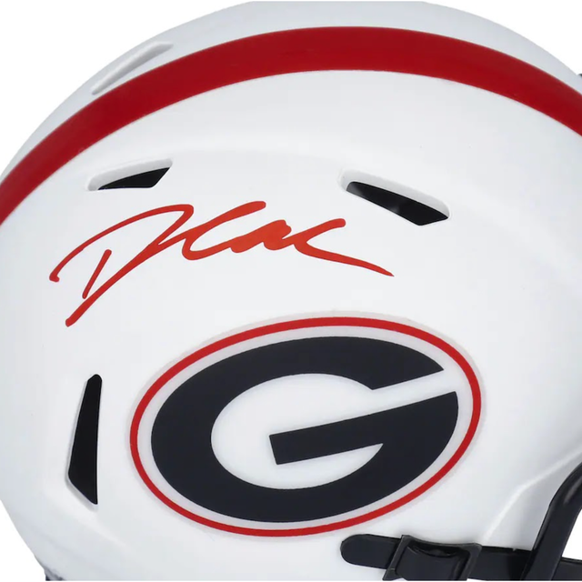 D'ANDRE SWIFT Autographed Georgia Bulldogs Lunar Speed Mini Helmet FANATICS