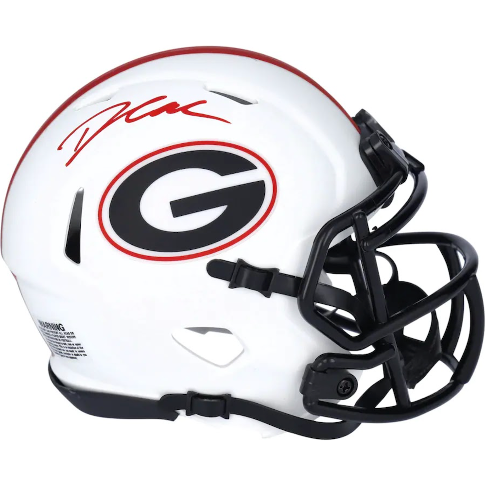D'ANDRE SWIFT Autographed Georgia Bulldogs Lunar Speed Mini Helmet FANATICS