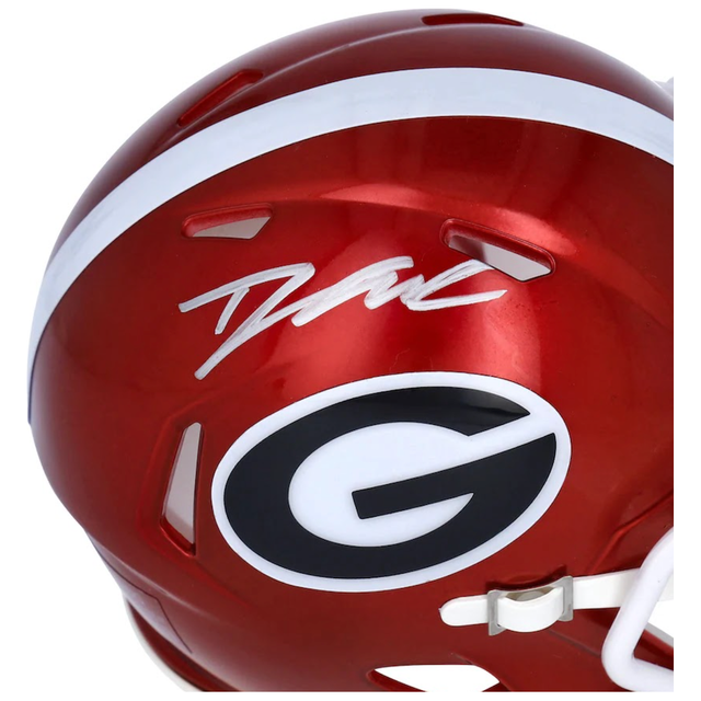 D'ANDRE SWIFT Autographed Georgia Bulldogs Flash Speed Mini Helmet FANATICS