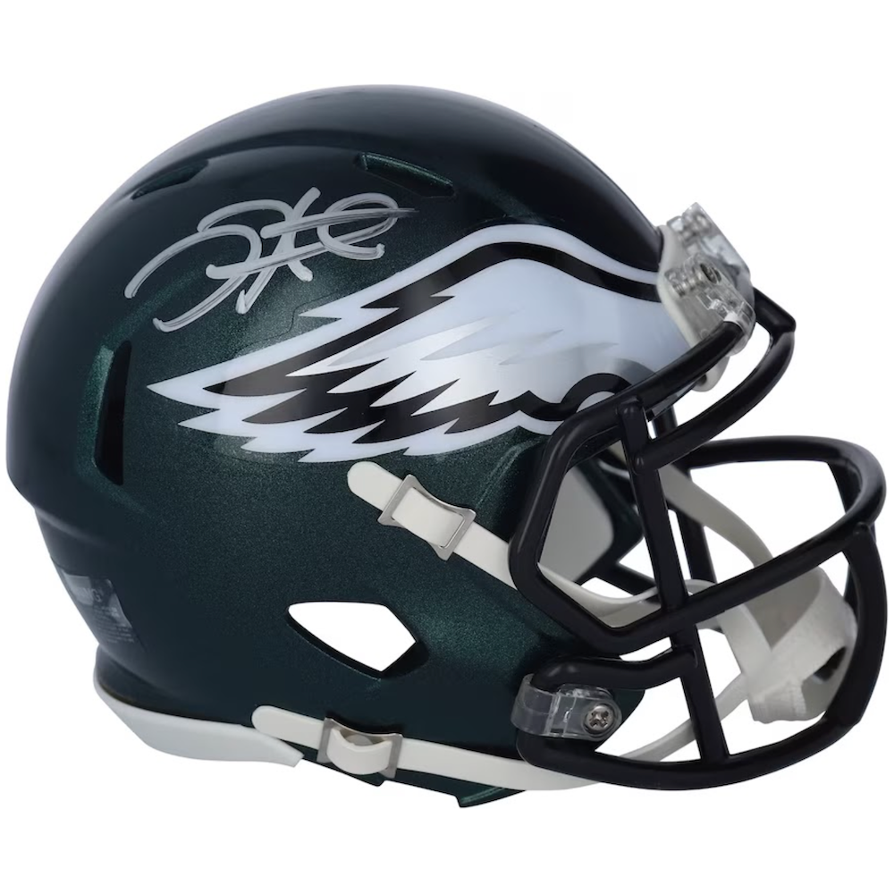 JALEN HURTS Autographed Philadelphia Eagles Mini Speed Helmet FANATICS