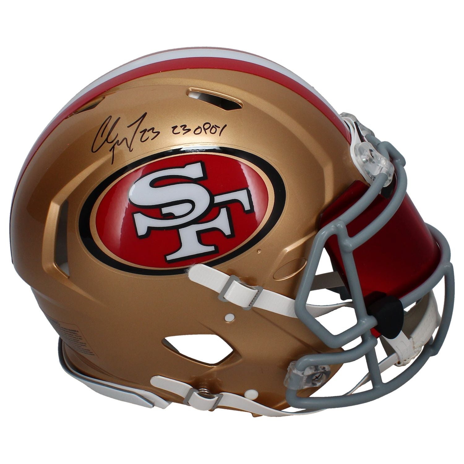 Christian McCaffrey Autographed 23 OPOY 49ers Authentic Helmet w/ Visor Fanatics