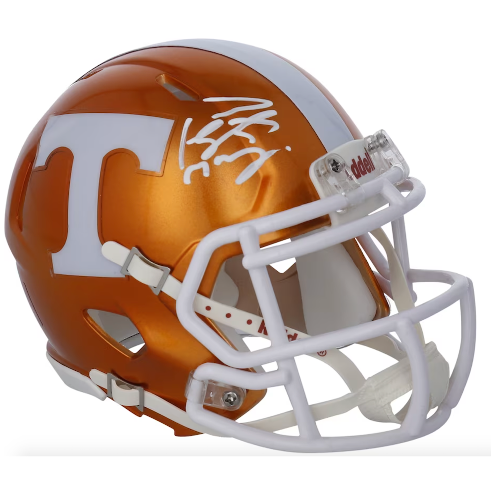 PEYTON MANNING Autographed Tennessee Volunteers Flash Mini Speed Helmet FANATICS