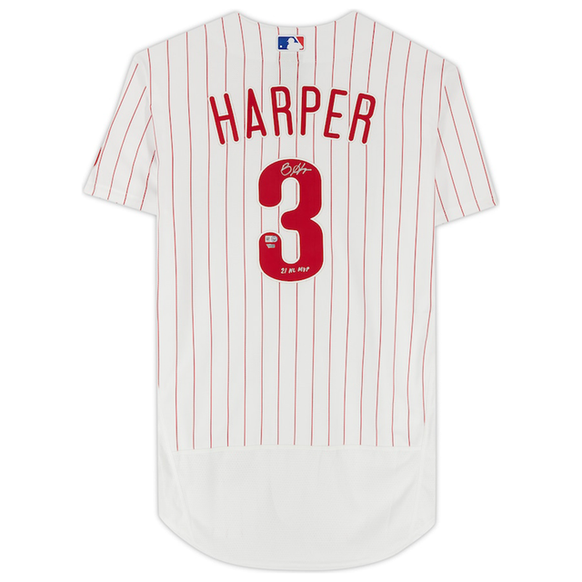 BRYCE HARPER Autographed and inscribed "21 NL MVP" Philadelphia Phillies Authentic Jersey FANATICS