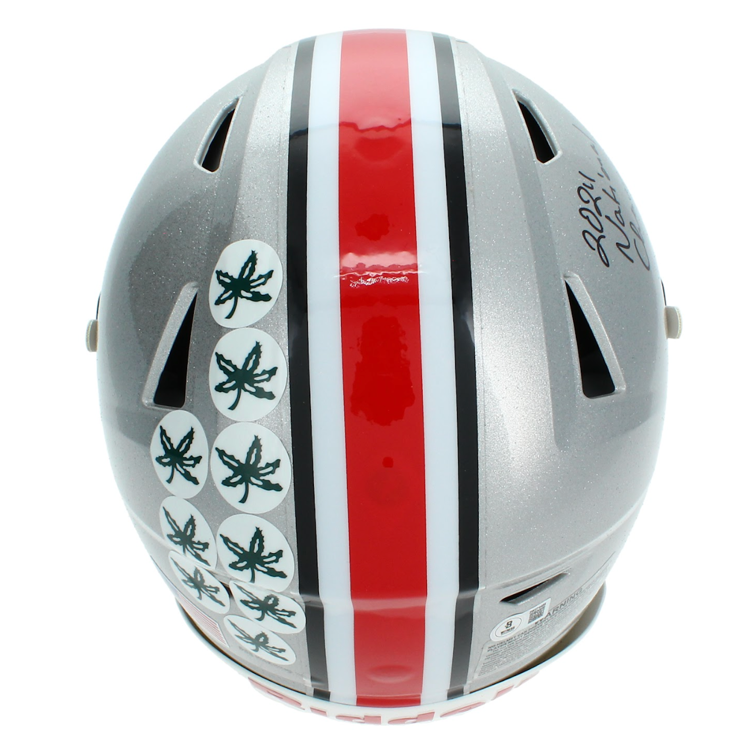 Quinshon Judkins Autographed & Inscribed "24 National Champs" Ohio State Buckeyes Speedflex Authentic Helmet Beckett