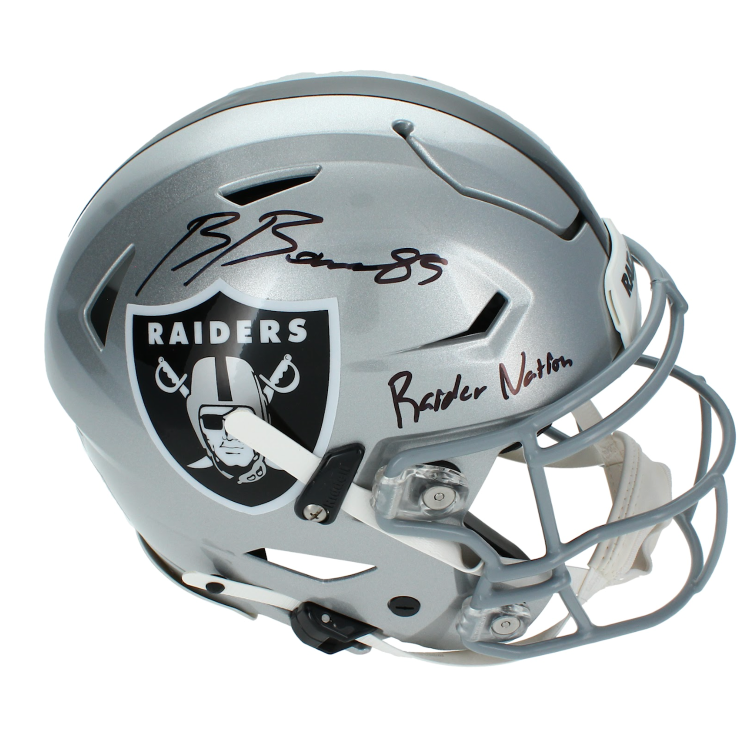 Brock Bowers Autographed "Raider Nation" Las Vegas Raiders Speedflex Authentic Helmet Beckett