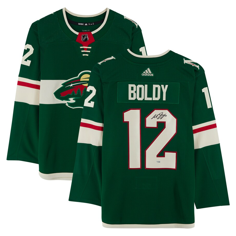 MATTHEW BOLDY Autographed Minnesota Wild Authentic Green Jersey FANATICS