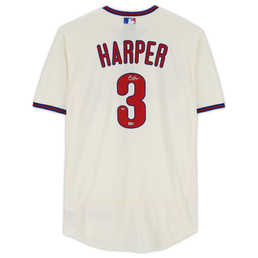 BRYCE HARPER Autographed Philadelphia Phillies Authentic Cream Jersey FANATICS