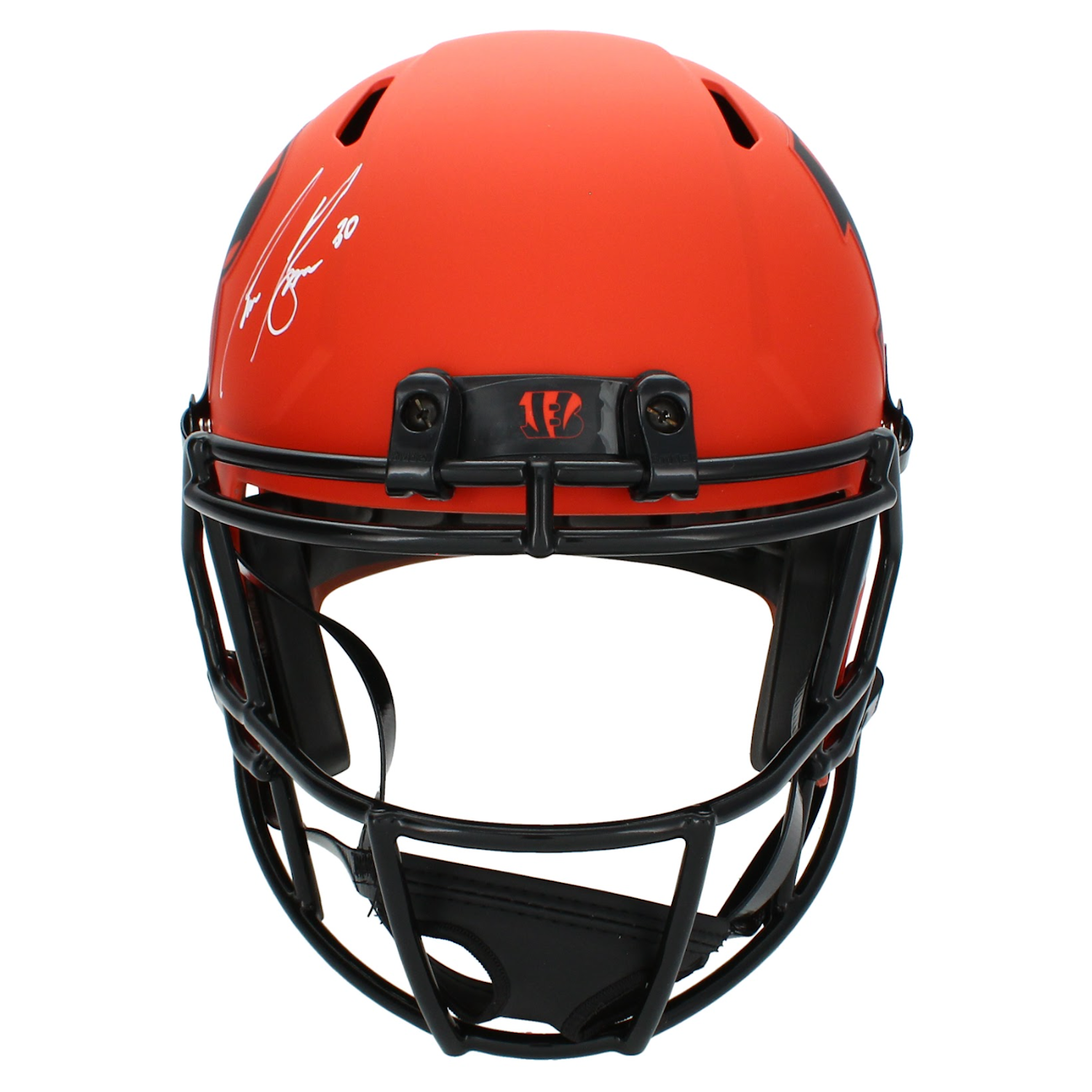 Chase Brown Autographed Cincinnati Bengals 'RAVE' Full Size Helmet Beckett