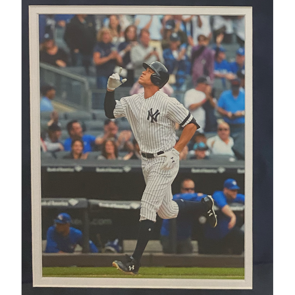 Aaron Judge Autographed "2022 AL MVP" New York Yankees Authentic 34" x 44" Framed Jersey Fanatics