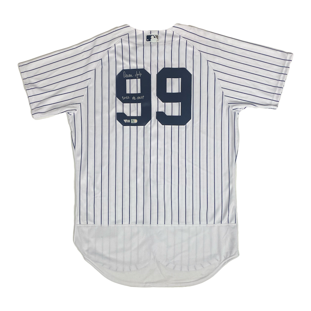 AARON JUDGE Autographed "2022 AL MVP" New York Yankees Authentic Home Jersey FANATICS