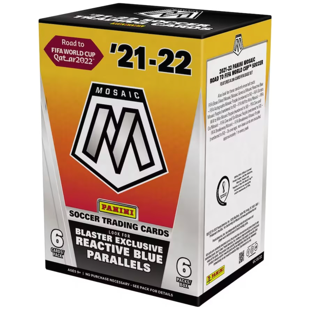 2021-22 Panini Mosaic Road to World Cup Fanatics Exclusive Blaster Box Sealed