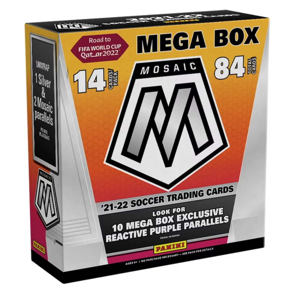 2021-22 Panini Mosaic Road to World Cup Fanatics Exclusive Mega Box Sealed