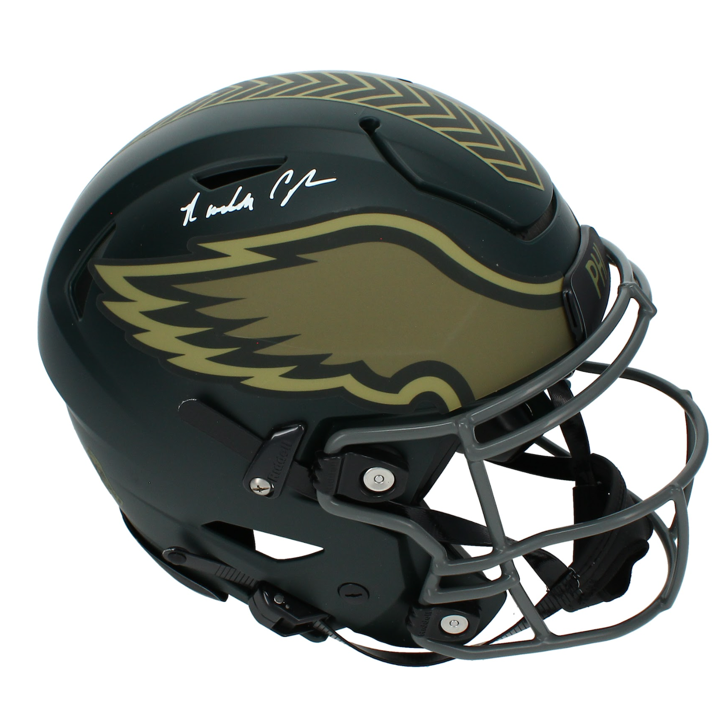 Randall Cunningham Autographed Philadelphia Eagles 2025 Salute to Service SpeedFlex Authentic Helmet Beckett