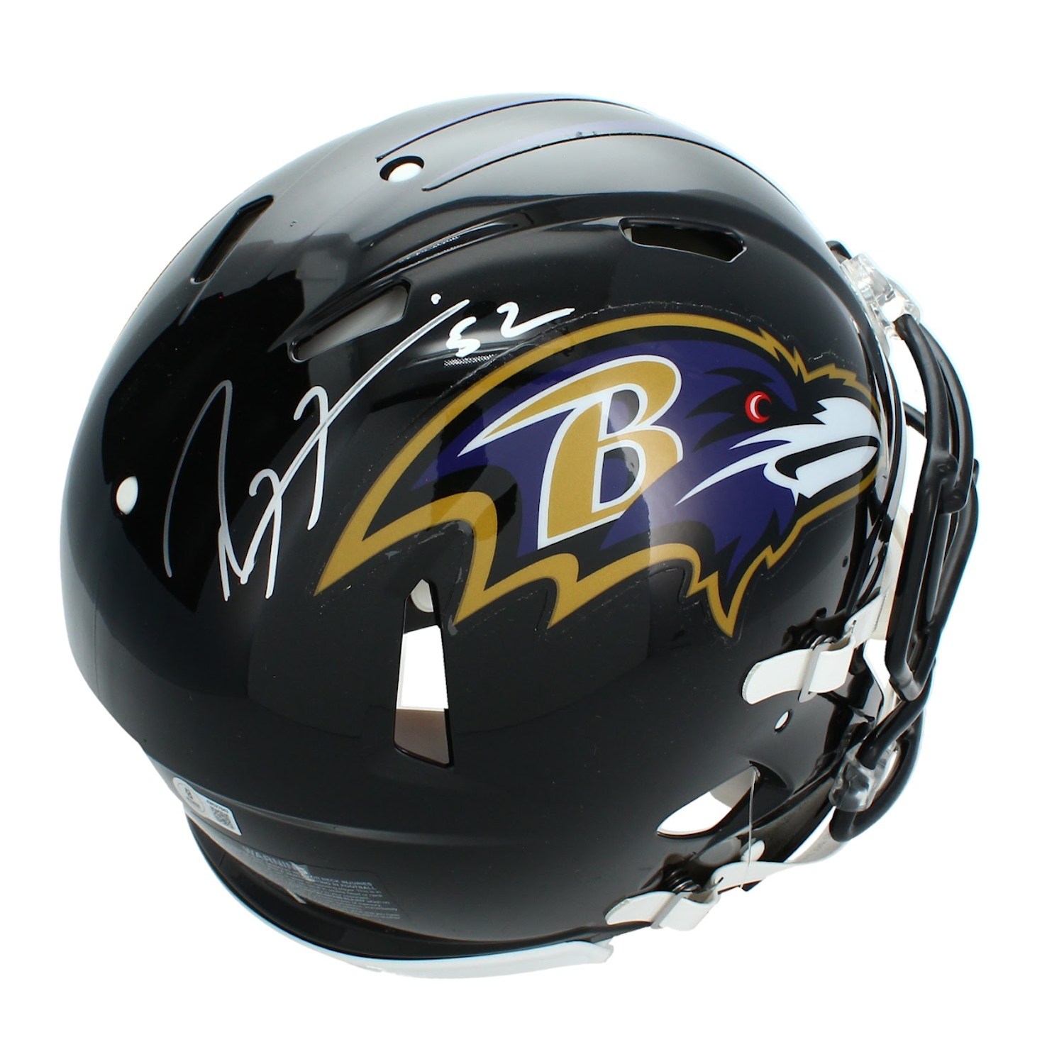 Ray Lewis Autographed Baltimore Ravens Speed Authentic Helmet Beckett