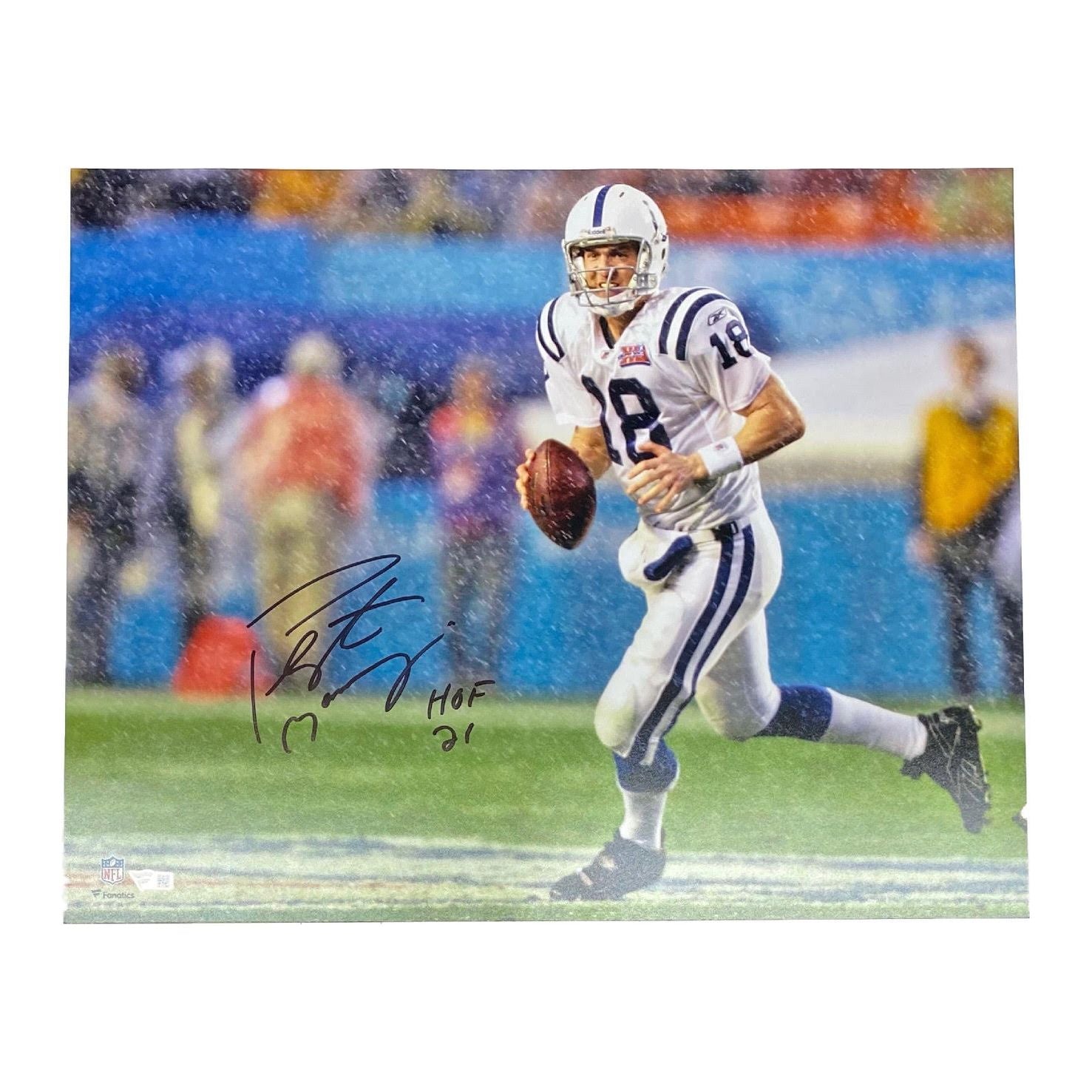 PEYTON MANNING Autographed "HOF 21" Colts 16" x 20" Photograph FANATICS