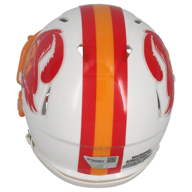Tom Brady Autographed Buccaneers Throwback Speed Mini Helmet Fanatics