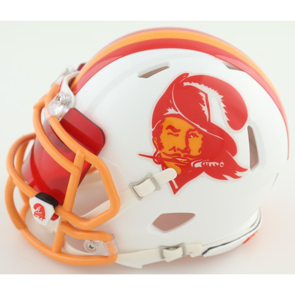 Tom Brady Autographed Buccaneers Throwback Mini Helmet w/ Visor Fanatics