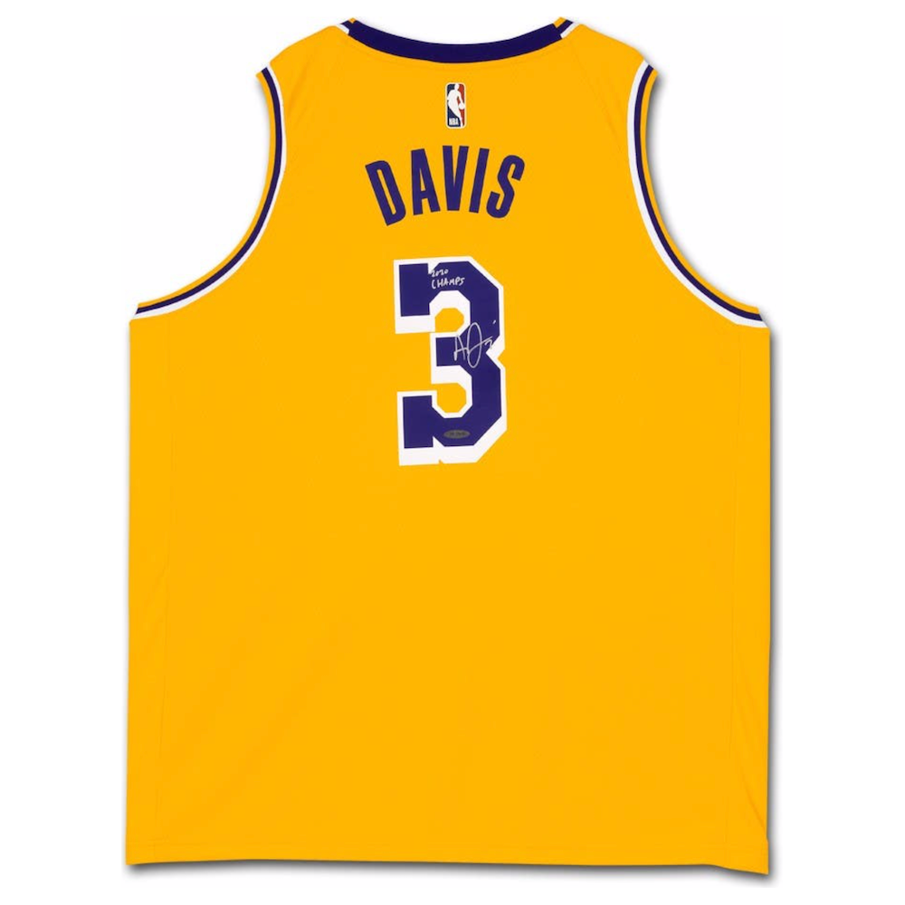 ANTHONY DAVIS Autographed "2020 Champs" Los Angeles Lakers Nike Jersey UDA