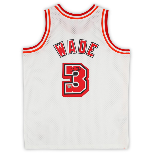 Dwyane Wade Autographed Miami Heat White Mitchell & Ness 2007-08 Classic Swingman Jersey Fanatics