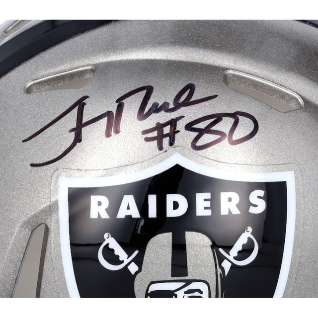Jerry Rice Autographed Oakland Raiders Flash Speed Mini Helmet Fanatics