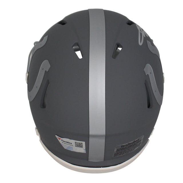 Jonathan Taylor Autographed Indianapolis Colts Slate Speed Mini Helmet Fanatics