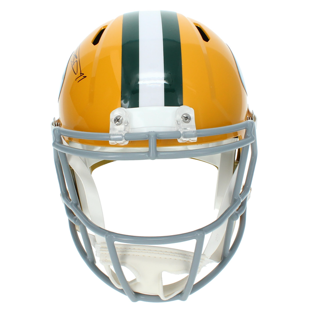 Jayden Reed Autographed Green Bay Packers Throwback Full Size Speed Helmet Beckett