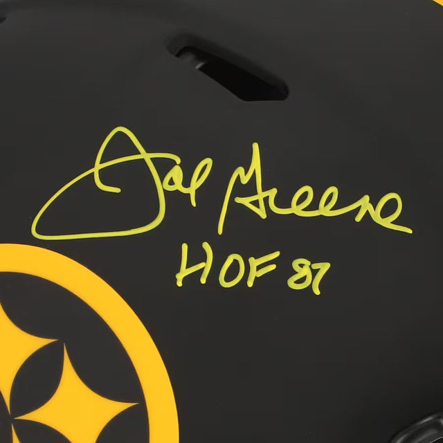 Joe Greene Autographed "HOF 87" Steelers Eclipse Authentic Helmet Fanatics