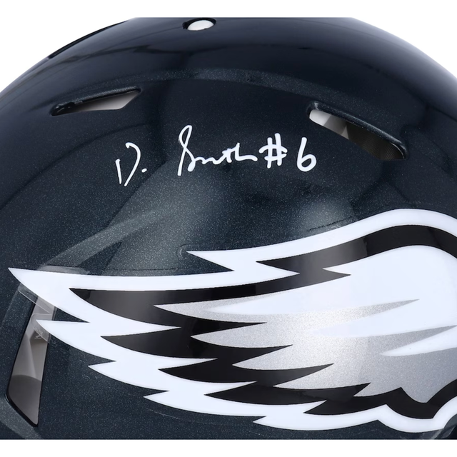 Devonta Smith Autographed Philadelphia Eagles Authentic Speed Helmet Fanatics