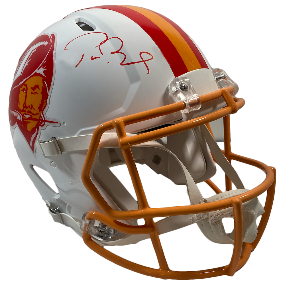 TOM BRADY Autographed Buccaneers Throwback Speed Authentic Helmet FANATICS