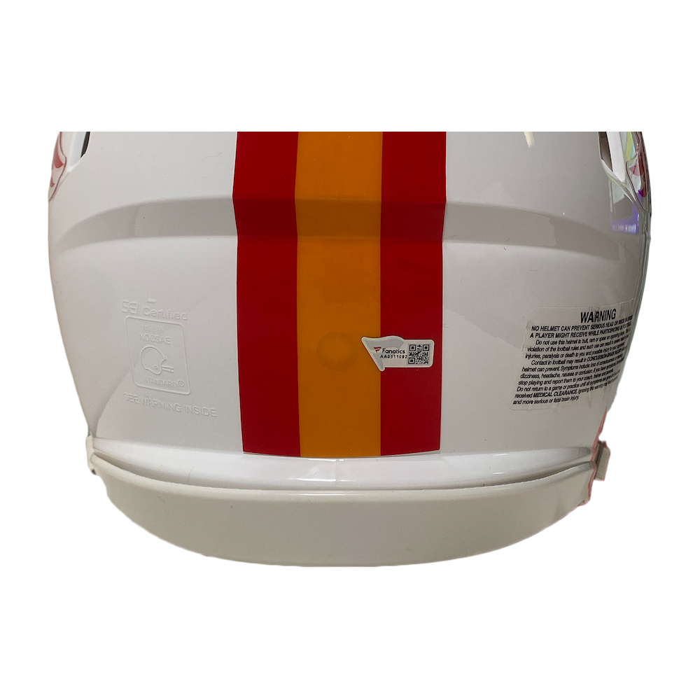 TOM BRADY Autographed Buccaneers Throwback Speed Authentic Helmet FANATICS