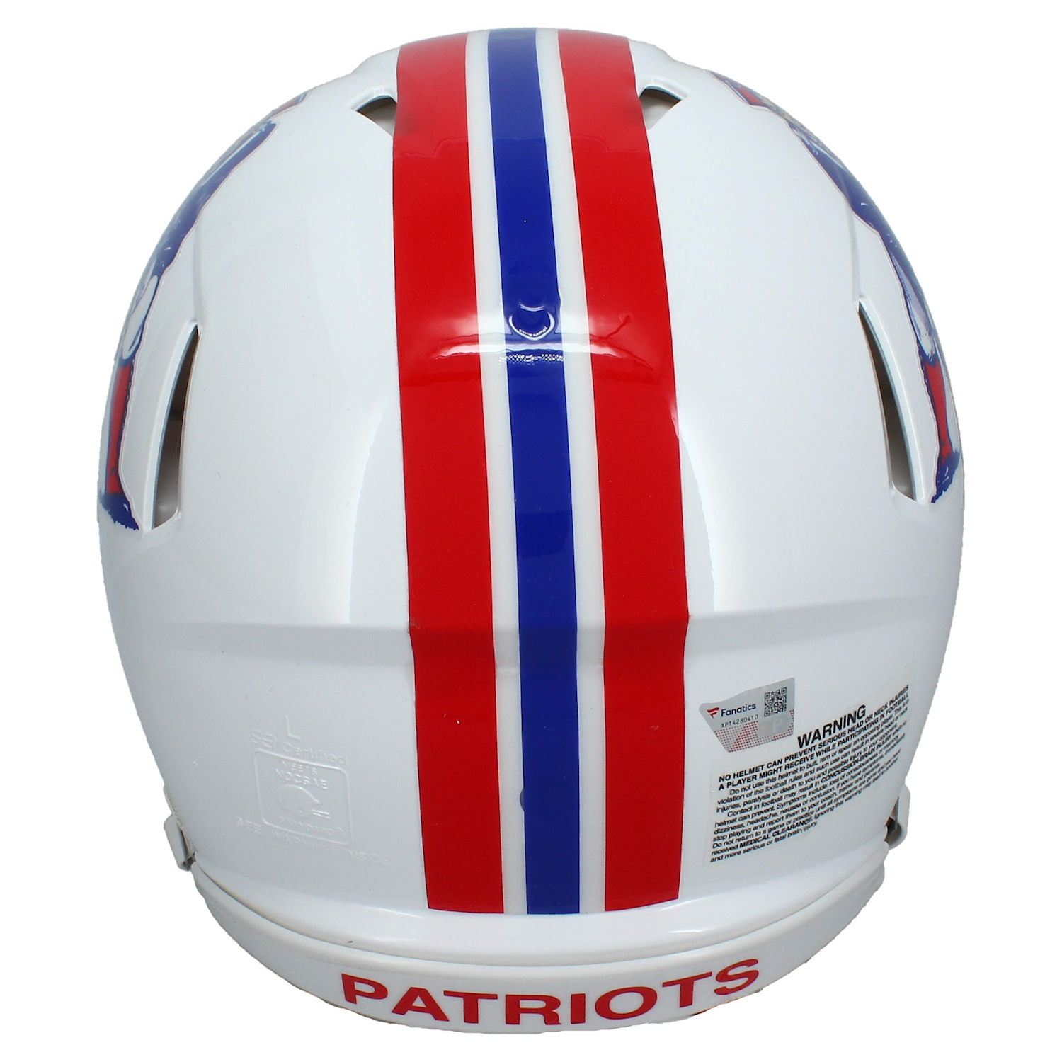 Tom Brady Autographed Patriots 1982-89 Throwback Authentic Helmet Fanatics