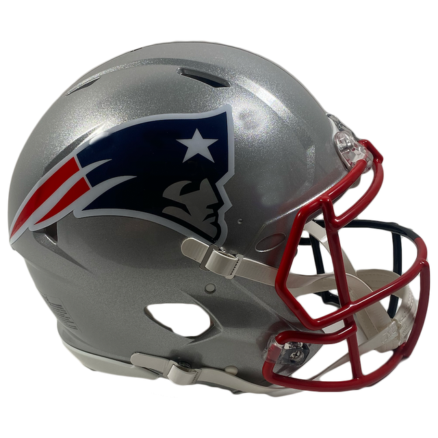 TOM BRADY Autographed Patriots / Buccaneers Split Authentic Helmet FANATICS