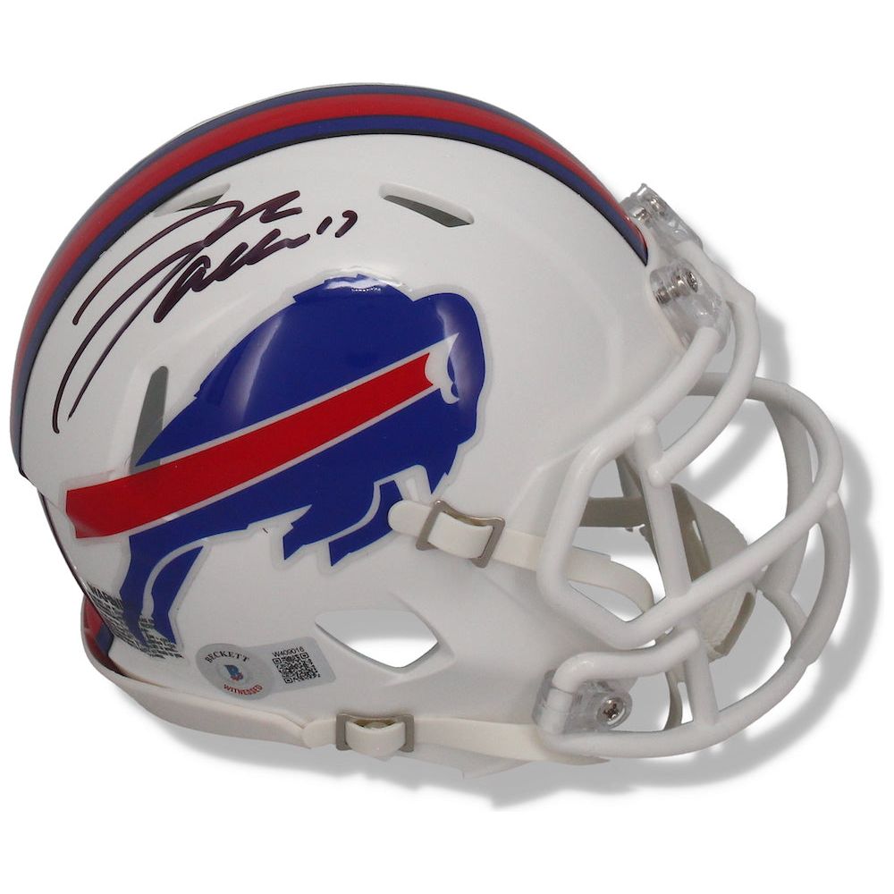 JOSH ALLEN Autographed (Black Ink) Buffalo Bills Mini Speed Helmet BECKETT