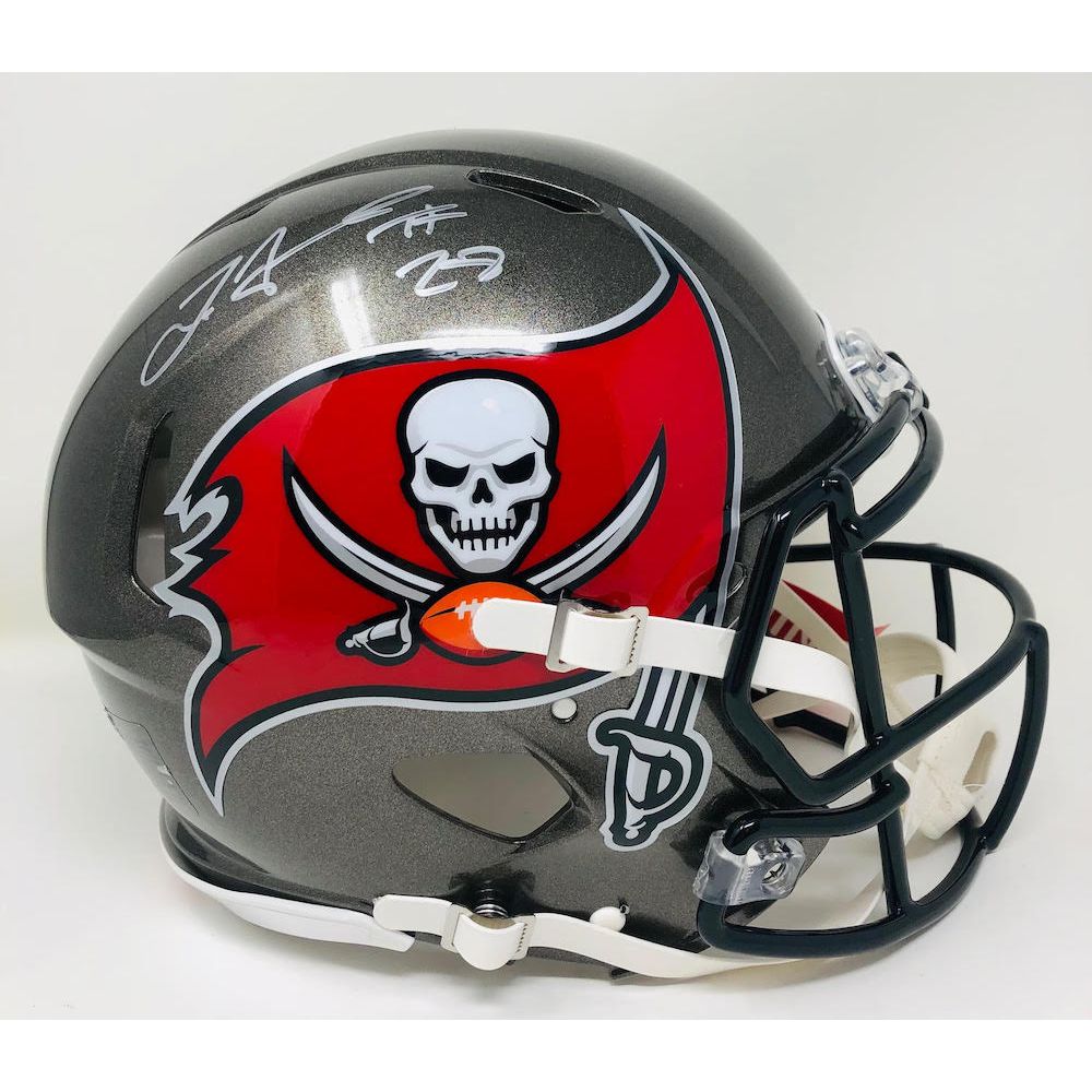 LEONARD FOURNETTE Autographed Tampa Bay Buccaneers / Champs Logo Authentic Helmet FANATICS