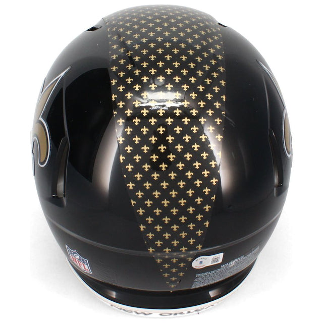 Drew Brees Autographed New Orleans Saints Alternate Black Speed Authentic Helmet Beckett