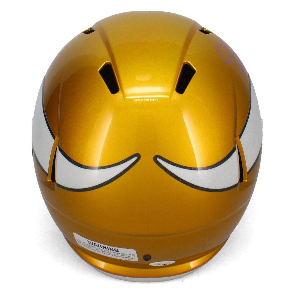 Justin Jefferson Autographed Minnesota Vikings Flash Full Size Speed Helmet JSA