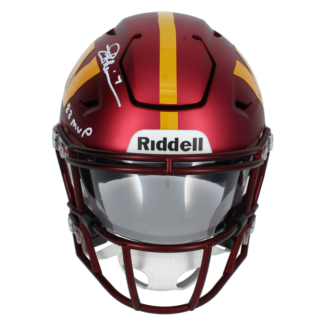 Joe Theismann Autographed/Inscribed "83 MVP" Washington Commanders Speedflex Midi Helmet Beckett