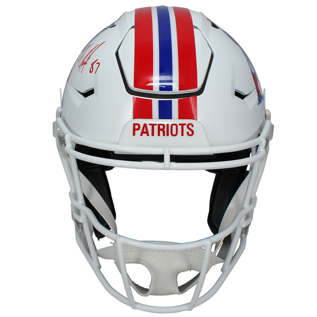 Rob Gronkowski Autographed New England Patriots 1982-89 Throwback Speedflex Authentic Helmet Radtke