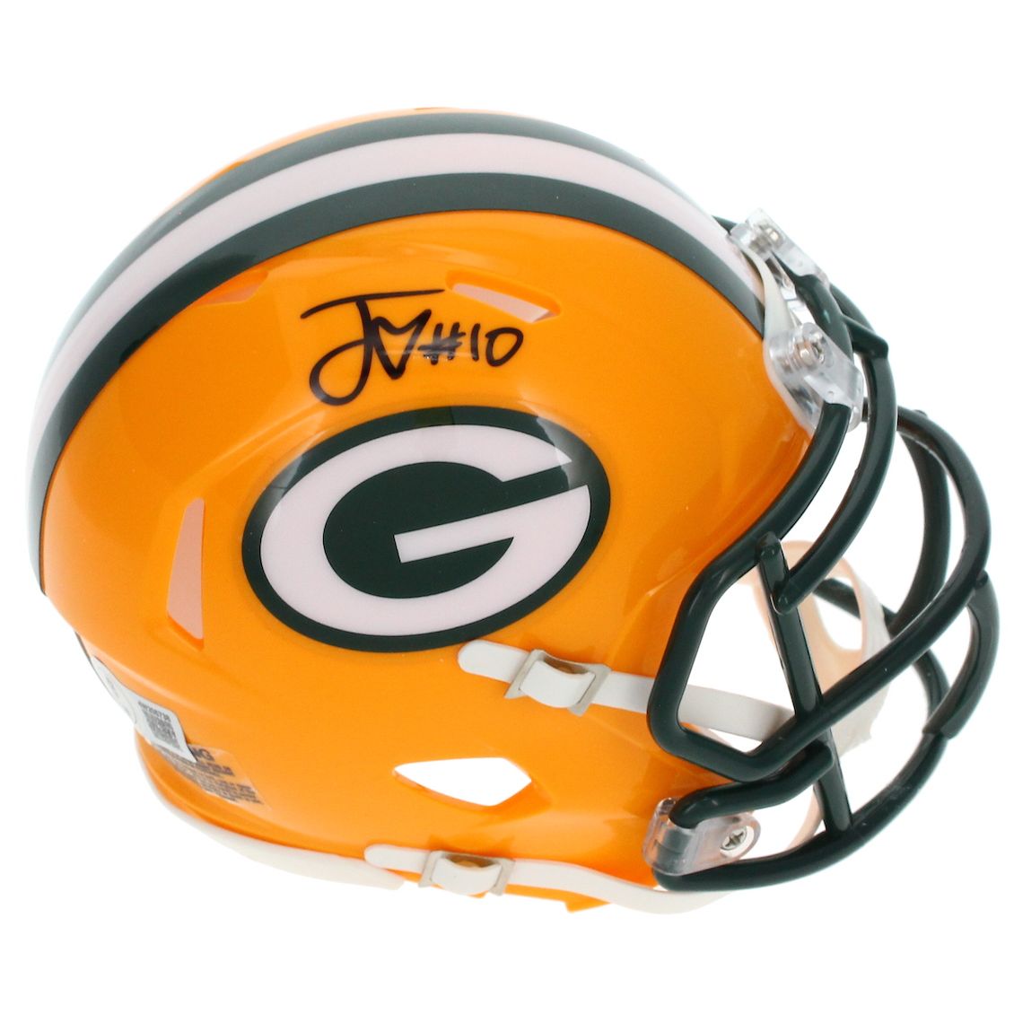 Jordan Love Autographed Green Bay Packers Speed Mini Helmet Beckett Witnessed