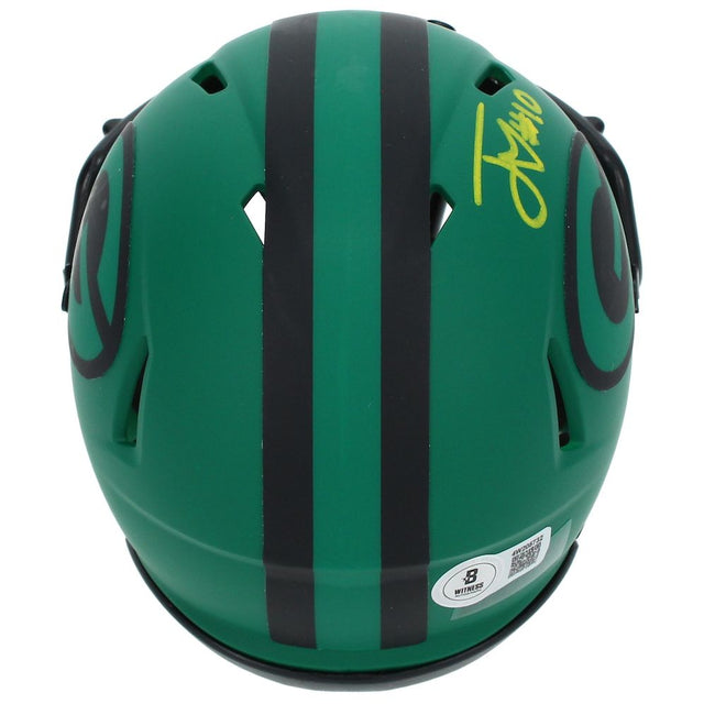 Jordan Love Autographed Green Bay Packers RAVE Speed Mini Helmet Beckett Witness