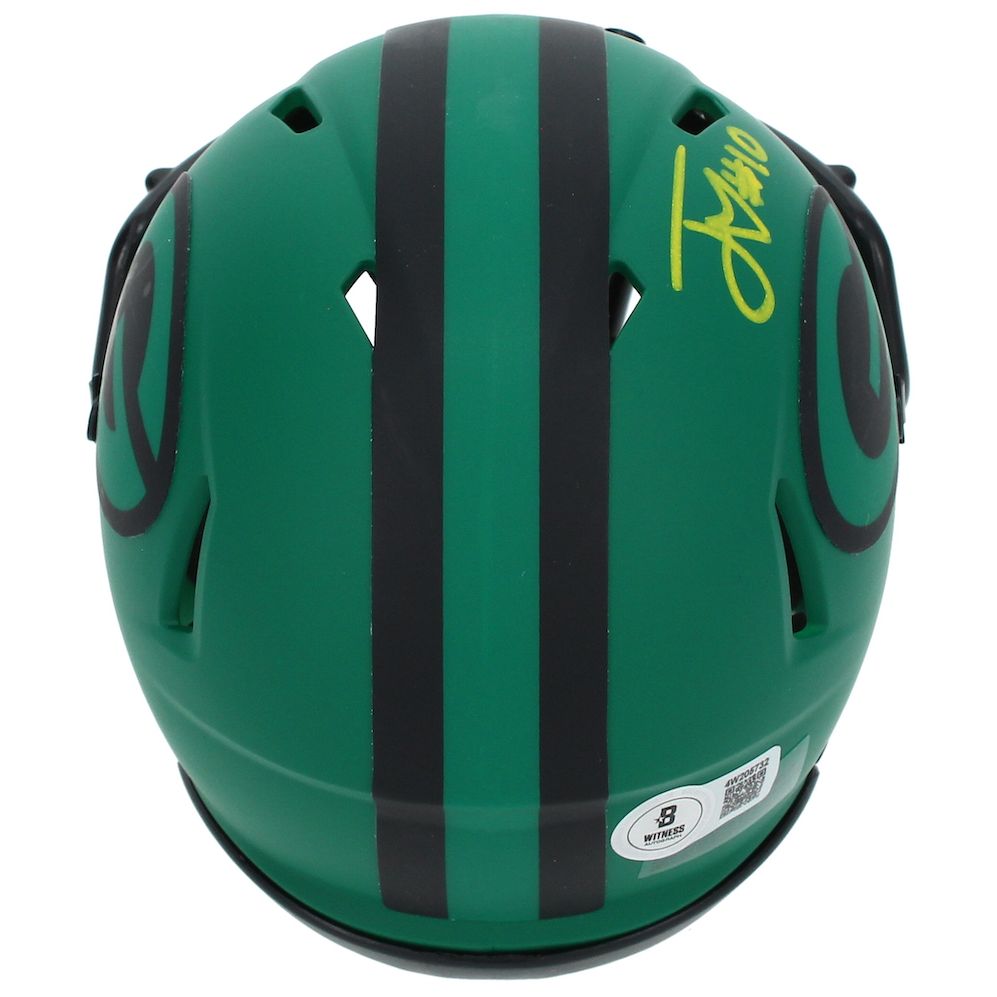 Jordan Love Autographed Green Bay Packers RAVE Speed Mini Helmet Beckett Witness
