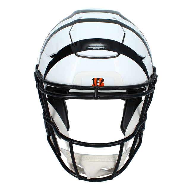 Ja'Marr Chase Autographed/Inscribed "24 TC" (Triple Crown) Cincinnati Bengals White 2022 Alternate SpeedFlex Authentic Helmet Beckett