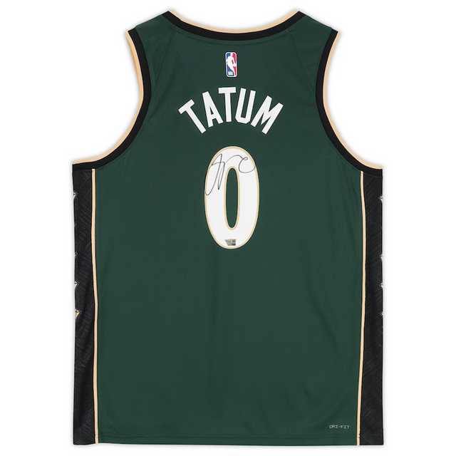 Jayson Tatum Autographed Boston Celtics 2022-23 City Edition Swingman Jersey size 48 Fanatics