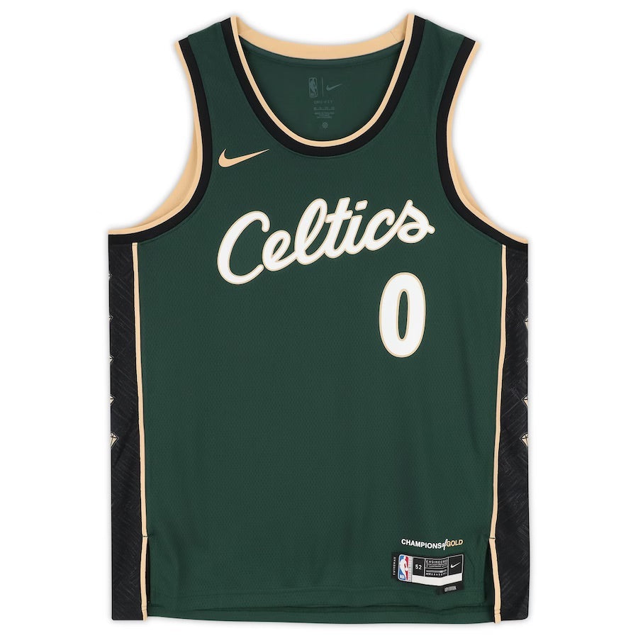 Jayson Tatum Autographed Boston Celtics 2022-23 City Edition Swingman Jersey size 48 Fanatics